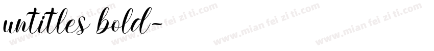 untitles bold字体转换